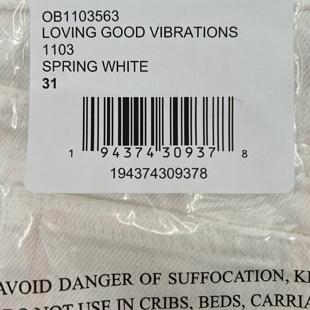 Free People Loving Good Vibrations Cut off Shorts - Spring White - 31 - NWT - Picture 2 of 5